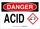 Brady B-555 Aluminum Rectangle White Chemical Warning Sign - 10 in Width x 7 in Height - 131819