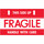 Tape Logic SCL521 Fragile Labels - 3 in x 5 in - Semi-Gloss Coated Paper - Red/White - 11237