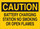 Brady B-401 Polystyrene Rectangle Yellow Battery Room Sign - 14 in Width x 10 in Height - 25792