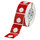 Brady THTEP170-593-.25RD Die-Cut Printer Label Roll - 2.4 in x 2.4 in - Polyester - Red - B-593 - 80270
