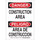 Brady B-302 Polyester Rectangle White Construction Site Sign - 7 in Width x 10 in Height - Laminated - Language English / Spanish - 125159