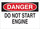 Brady B-401 Polystyrene Rectangle White Equipment Safety Sign - 14 in Width x 10 in Height - 22960