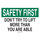 Brady B-120 Fiberglass Reinforced Polyester Rectangle White Safe Lifting Sign - 14 in Width x 10 in Height - 69173