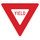 Brady B-959 Aluminum Triangle White Stop Signs, Traffic Control Signs & Banners Sign - 36 in Width x 36 in Height - 115276