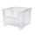 Akro-Mils Stak-N-Store 75 lb Clear Industrial Grade Polymer Stacking Storage Bin - 17 1/2 in Length - 16 1/2 in Width - 12 1/2 in Height - 1 Compartments - 13018SCLAR