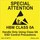 Desco Black on Yellow Square Static Warning Label - 2 in Width - 2 in Height - DESCO 06731
