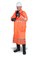 Ansell AlphaTex Chemical-Resistant Coat 66-683 121818 - Size 2XL - Fluorescent Orange - 21818