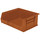 Akro-Mils Akrobin Earthsaver 75 lb Terra Cotta Hanging / Stacking Storage Bin - 14 3/4 in Length - 16 1/2 in Width - 7 in Height - 1 Compartments - 30250RECY TERRA COTTA