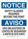 Brady B-555 Aluminum Rectangle White PPE Sign - 10 in Width x 14 in Height - Language English / Spanish - 38188