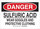 Brady B-120 Fiberglass Reinforced Polyester Rectangle White Chemical Warning Sign - 10 in Width x 7 in Height - 87647