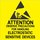 Desco Black on Yellow Square Static Warning Label - 2 in Width - 2 in Height - DESCO 06722
