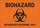 Brady B-555 Aluminum Rectangle Orange Biohazard Sign - 10 in Width x 7 in Height - 40775