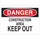 Brady B-120 Fiberglass Reinforced Polyester Rectangle White Construction Site Sign - 14 in Width x 10 in Height - 73451