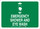 Brady B-120 Fiberglass Reinforced Polyester Rectangle Shower Station Sign - 14 in Width x 10 in Height - 73640