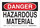 Brady B-563 High Density Polypropylene Rectangle White Hazardous Material Sign - 10 in Width x 7 in Height - 116154