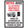 Brady B-401 High Impact Polystyrene Rectangle White Surveillance Sign - 10 in Width x 14 in Height - Language English / Spanish - 103848