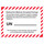 Tape Logic DL1398 Air Specialty Labels - 3 1/4 in x 4 3/8 in - Semi-Gloss Coated Paper - Blue/White - 14940