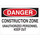 Brady B-120 Fiberglass Reinforced Polyester Rectangle White Road Construction Sign - 36 in Width x 24 in Height - 70255