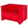 Akro-Mils Stak-N-Store 75 lb Red Industrial Grade Polymer Stacking Storage Bin - 15 1/4 in Length - 19 7/8 in Width - 12 7/16 in Height - 1 Compartments - 13017 RED