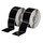 Brady THTEP-178-593-.5BK Die-Cut Printer Label Roll - 3 in x 3 1/2 in - Polyester - Black - B-593 - 57760