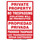 Brady B-401 High Impact Polystyrene Rectangle White No Trespassing Sign - 10 in Width x 14 in Height - Language English / Spanish - 103849