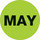 Tape Logic DL6727 Month Labels - 1 in x 1 in - Paper - Fluorescent Green - 10071