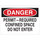 Brady B-120 Fiberglass Reinforced Polyester Rectangle White Confined Space Sign - 10 in Width x 7 in Height - 65948