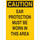 Brady B-120 Fiberglass Reinforced Polyester Rectangle Yellow PPE Sign - 14 in Width x 20 in Height - 70299