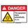 Brady B-869 Encapsulated Plastic Rectangle White Machine Safety Sign - 10 in Width x 7 in Height - 145744