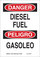 Brady B-120 Fiberglass Reinforced Polyester Rectangle White Chemical Warning Sign - 14 in Width x 20 in Height - Language English / Spanish - 39951