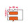 Brady ECL-111-652 Die-Cut Printer Label Roll - 1 in x 0.225 in - Polyimide - Orange - B-652 - 32361