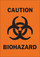 Brady B-401 Polystyrene Rectangle Orange Biohazard Sign - 7 in Width x 10 in Height - 25780