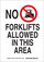 Brady B-302 Polyester Rectangle White Truck & Forklift Warehouse Traffic Sign - 10 in Width x 14 in Height - Laminated - 123844