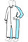 Dupont Chemical-Resistant Coveralls GE181SWHMD00250B - Size Medium - White - GE181S MD