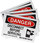 Brady Rectangle White Equipment Safety Sign - 5 in Width x 3.5 in Height - 86126