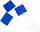 Brady Steel / Plastic Rectangle Blue Underground Hazard Marking Flags Sign - 5 in Width x 4 in Height - 98175