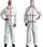 3M Chemical-Resistant Coveralls 63013 - Size Large - White