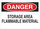 Brady B-302 Polyester Rectangle White Flammable Material Sign - 10 in Width x 7 in Height - Laminated - 85199