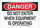 Brady B-302 Polyester Rectangle White Equipment Safety Sign - 14 in Width x 10 in Height - Laminated - 124760