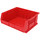 Akro-Mils Akrobin 75 lb Red Industrial Grade Polymer Hanging / Stacking Storage Bin - 14 3/4 in Length - 16 1/2 in Width - 7 in Height - 1 Compartments - 30250 RED