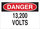Brady B-120 Fiberglass Reinforced Polyester Rectangle White Electrical Safety Sign - 10 in Width x 7 in Height - 73404