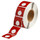Brady THTEP-170-593-.5RD Die-Cut Printer Label Roll - 2.4 in x 2.4 in - Polyester - Red - B-593 - 64411