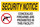 Brady B-959 Aluminum Rectangle White / Yellow Weapon Control Sign - Reflective - 141797