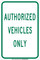 Brady B-555 Aluminum Rectangle White Restricted Vehicle Sign - 12 in Width x 18 in Height - 129564