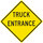 Brady B-959 Aluminum Square Yellow Truck & Forklift Warehouse Traffic Sign - 115598