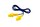 3M E-A-R UltraFit 340-4014 Yellow Universal Thermoplastic Elastomer Foam Reusable Corded Triple-Flange Ear Plugs - 25 dB NRR