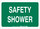 Brady B-120 Fiberglass Reinforced Polyester Rectangle Green Shower Station Sign - 10 in Width x 7 in Height - 122858