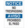 Brady B-401 High Impact Polystyrene Rectangle White Restricted Area Sign - 10 in Width x 7 in Height - Language English / Spanish - 122515