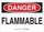 Brady B-401 Polystyrene Rectangle White Flammable Material Sign - 14 in Width x 10 in Height - 15086