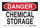 Brady B-563 High Density Polypropylene Rectangle White Chemical Storage Sign - 10 in Width x 7 in Height - 116148